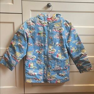 Cath Kidston Light Blue Racing Cars Raincoat